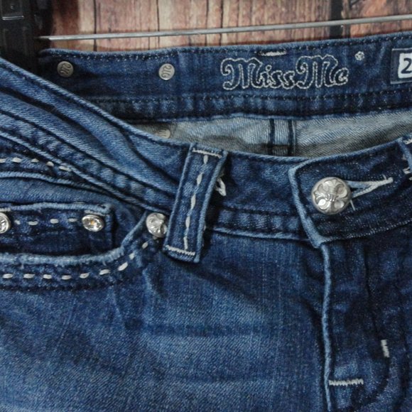 Miss Me Signature Boot Cut Slim Fit Stretch Women Denim Jeans Sz 26 - Picture 3 of 5